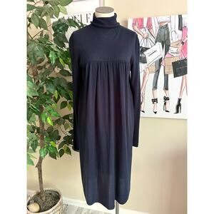 Karoo by Mark Eisen Lagenlook Cashmere Knit Turtleneck Sweater Dress Size Medium